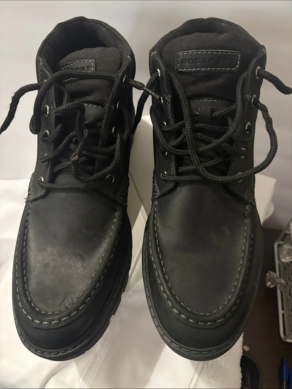 Rockport Men's Black Lace-Up Hiking Boots